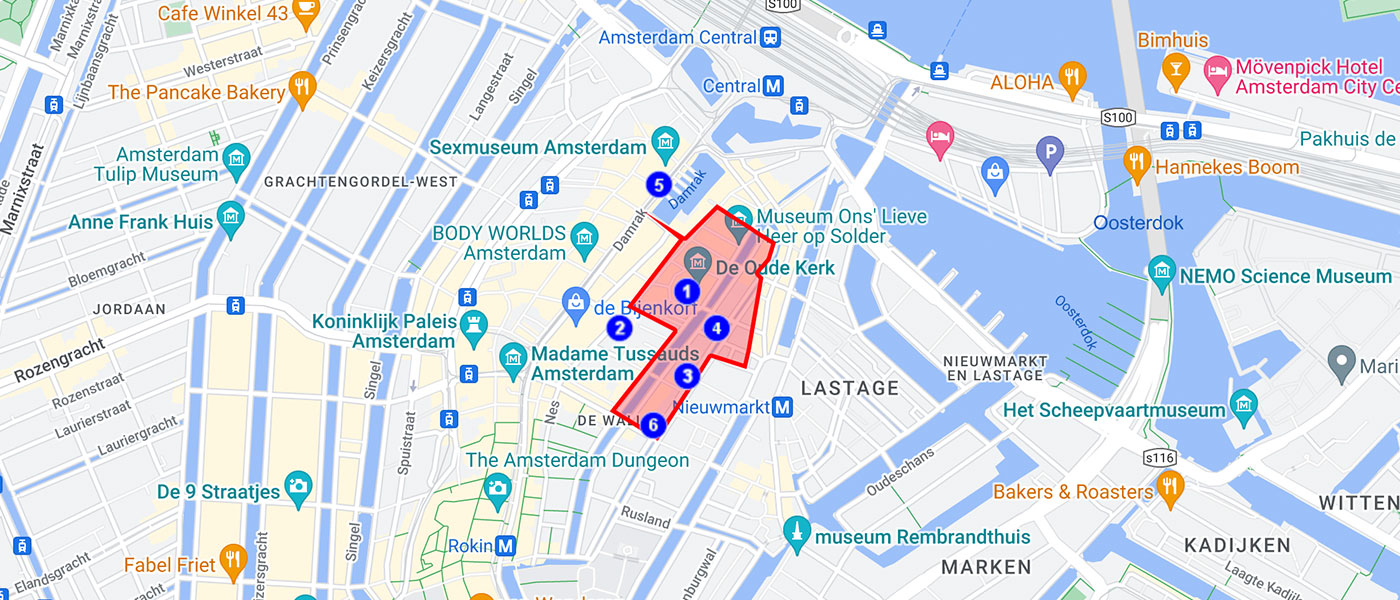 The Red Light District Map Outline